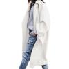 imagePRETTYGARDEN Womens Winter Coats 2026 Trendy Long Sleeve Notch Lapel Button Long Jackets Casual Oversized Vacation OutfitsWhite