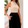 imagePRETTYGARDEN 2 Piece Sets for Women Summer Casual 2026 Spring Sleeveless Tank Ribbed Travel Vacation Lounge Wear OutfitsApricot Black