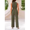imagePRETTYGARDEN 2 Piece Sets for Women Summer Casual 2026 Spring Sleeveless Tank Ribbed Travel Vacation Lounge Wear OutfitsArmy Green
