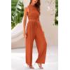 imagePRETTYGARDEN 2 Piece Sets for Women Summer Casual 2026 Spring Sleeveless Tank Ribbed Travel Vacation Lounge Wear OutfitsBrick Red