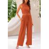 imagePRETTYGARDEN 2 Piece Sets for Women Summer Casual 2026 Spring Sleeveless Tank Ribbed Travel Vacation Lounge Wear OutfitsBrick Red