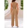 imagePRETTYGARDEN 2 Piece Sets for Women Summer Casual 2026 Spring Sleeveless Tank Ribbed Travel Vacation Lounge Wear OutfitsCamel