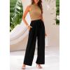 imagePRETTYGARDEN 2 Piece Sets for Women Summer Casual 2026 Spring Sleeveless Tank Ribbed Travel Vacation Lounge Wear OutfitsCamel Black