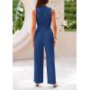 imagePRETTYGARDEN 2 Piece Sets for Women Summer Casual 2026 Spring Sleeveless Tank Ribbed Travel Vacation Lounge Wear OutfitsDark Blue