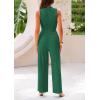 imagePRETTYGARDEN 2 Piece Sets for Women Summer Casual 2026 Spring Sleeveless Tank Ribbed Travel Vacation Lounge Wear OutfitsGreen