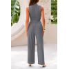 imagePRETTYGARDEN 2 Piece Sets for Women Summer Casual 2026 Spring Sleeveless Tank Ribbed Travel Vacation Lounge Wear OutfitsGrey