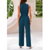 imagePRETTYGARDEN 2 Piece Sets for Women Summer Casual 2026 Spring Sleeveless Tank Ribbed Travel Vacation Lounge Wear OutfitsLake Blue