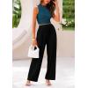 imagePRETTYGARDEN 2 Piece Sets for Women Summer Casual 2026 Spring Sleeveless Tank Ribbed Travel Vacation Lounge Wear OutfitsLake Blue Black
