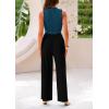 imagePRETTYGARDEN 2 Piece Sets for Women Summer Casual 2026 Spring Sleeveless Tank Ribbed Travel Vacation Lounge Wear OutfitsLake Blue Black