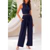 imagePRETTYGARDEN 2 Piece Sets for Women Summer Casual 2026 Spring Sleeveless Tank Ribbed Travel Vacation Lounge Wear OutfitsNavy