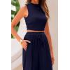 imagePRETTYGARDEN 2 Piece Sets for Women Summer Casual 2026 Spring Sleeveless Tank Ribbed Travel Vacation Lounge Wear OutfitsNavy