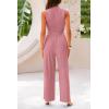 imagePRETTYGARDEN 2 Piece Sets for Women Summer Casual 2026 Spring Sleeveless Tank Ribbed Travel Vacation Lounge Wear OutfitsPink