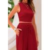 imagePRETTYGARDEN 2 Piece Sets for Women Summer Casual 2026 Spring Sleeveless Tank Ribbed Travel Vacation Lounge Wear OutfitsRed