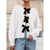 imagePRETTYGARDEN Cardigan Sweaters for Women Fall Fashion 2026 Bow Tie Front Long Sleeve Knit Sweater Tops Cute Winter ClothesWhite