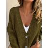 imagePRETTYGARDEN Cardigan Sweaters for Women Trendy Fall 2026 Long Sleeve Button Down Oversized Chunky Knit Sweater OuterwearArmy Green