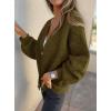 imagePRETTYGARDEN Cardigan Sweaters for Women Trendy Fall 2026 Long Sleeve Button Down Oversized Chunky Knit Sweater OuterwearArmy Green