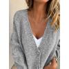 imagePRETTYGARDEN Cardigan Sweaters for Women Trendy Fall 2026 Long Sleeve Button Down Oversized Chunky Knit Sweater OuterwearGrey