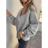 imagePRETTYGARDEN Cardigan Sweaters for Women Trendy Fall 2026 Long Sleeve Button Down Oversized Chunky Knit Sweater OuterwearGrey