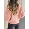 imagePRETTYGARDEN Cardigan Sweaters for Women Trendy Fall 2026 Long Sleeve Button Down Oversized Chunky Knit Sweater OuterwearPink