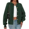 imagePRETTYGARDEN Cardigan for Women 2026 Fall Fashion Long Sleeve Trendy Button Down Work Office Sweaters Cute Winter JacketDark Green