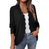 imagePRETTYGARDEN Cardigans for Women Lightweight Casual Long Sleeve Knitted Open Front Shrugs Sweaters 2026 Fall ClothesBlack