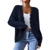 imagePRETTYGARDEN Cardigans for Women Lightweight Casual Long Sleeve Knitted Open Front Shrugs Sweaters 2026 Fall ClothesNavy Blue