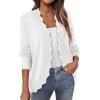 imagePRETTYGARDEN Cardigans for Women Lightweight Casual Long Sleeve Knitted Open Front Shrugs Sweaters 2026 Fall ClothesWhite