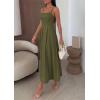 imagePRETTYGARDEN Cocktail Dresses for Women 2026 Spring Elegant Ruffle A Line Long Flowy Summer Formal Wedding Guest Maxi DressArmy Green