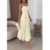 imagePRETTYGARDEN Cocktail Dresses for Women 2026 Spring Elegant Ruffle A Line Long Flowy Summer Formal Wedding Guest Maxi DressBeige