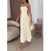 imagePRETTYGARDEN Cocktail Dresses for Women 2026 Spring Elegant Ruffle A Line Long Flowy Summer Formal Wedding Guest Maxi DressBeige