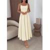 imagePRETTYGARDEN Cocktail Dresses for Women 2026 Spring Elegant Ruffle A Line Long Flowy Summer Formal Wedding Guest Maxi DressBeige
