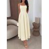 imagePRETTYGARDEN Cocktail Dresses for Women 2026 Spring Elegant Ruffle A Line Long Flowy Summer Formal Wedding Guest Maxi DressBeige