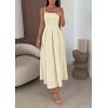 imagePRETTYGARDEN Cocktail Dresses for Women 2026 Spring Elegant Ruffle A Line Long Flowy Summer Formal Wedding Guest Maxi DressBeige