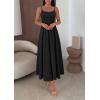 imagePRETTYGARDEN Cocktail Dresses for Women 2026 Spring Elegant Ruffle A Line Long Flowy Summer Formal Wedding Guest Maxi DressBlack