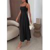 imagePRETTYGARDEN Cocktail Dresses for Women 2026 Spring Elegant Ruffle A Line Long Flowy Summer Formal Wedding Guest Maxi DressBlack