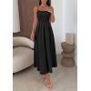 imagePRETTYGARDEN Cocktail Dresses for Women 2026 Spring Elegant Ruffle A Line Long Flowy Summer Formal Wedding Guest Maxi DressBlack