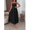 imagePRETTYGARDEN Cocktail Dresses for Women 2026 Spring Elegant Ruffle A Line Long Flowy Summer Formal Wedding Guest Maxi DressBlack
