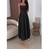 imagePRETTYGARDEN Cocktail Dresses for Women 2026 Spring Elegant Ruffle A Line Long Flowy Summer Formal Wedding Guest Maxi DressBlack