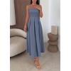 imagePRETTYGARDEN Cocktail Dresses for Women 2026 Spring Elegant Ruffle A Line Long Flowy Summer Formal Wedding Guest Maxi DressDusty Blue