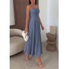 imagePRETTYGARDEN Cocktail Dresses for Women 2026 Spring Elegant Ruffle A Line Long Flowy Summer Formal Wedding Guest Maxi DressDusty Blue