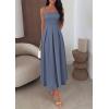imagePRETTYGARDEN Cocktail Dresses for Women 2026 Spring Elegant Ruffle A Line Long Flowy Summer Formal Wedding Guest Maxi DressDusty Blue