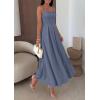 imagePRETTYGARDEN Cocktail Dresses for Women 2026 Spring Elegant Ruffle A Line Long Flowy Summer Formal Wedding Guest Maxi DressDusty Blue