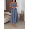 imagePRETTYGARDEN Cocktail Dresses for Women 2026 Spring Elegant Ruffle A Line Long Flowy Summer Formal Wedding Guest Maxi DressDusty Blue