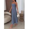 imagePRETTYGARDEN Cocktail Dresses for Women 2026 Spring Elegant Ruffle A Line Long Flowy Summer Formal Wedding Guest Maxi DressDusty Blue
