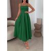 imagePRETTYGARDEN Cocktail Dresses for Women 2026 Spring Elegant Ruffle A Line Long Flowy Summer Formal Wedding Guest Maxi DressGreen