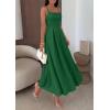 imagePRETTYGARDEN Cocktail Dresses for Women 2026 Spring Elegant Ruffle A Line Long Flowy Summer Formal Wedding Guest Maxi DressGreen