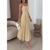 imagePRETTYGARDEN Cocktail Dresses for Women 2026 Spring Elegant Ruffle A Line Long Flowy Summer Formal Wedding Guest Maxi DressLight Khaki