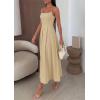imagePRETTYGARDEN Cocktail Dresses for Women 2026 Spring Elegant Ruffle A Line Long Flowy Summer Formal Wedding Guest Maxi DressLight Khaki