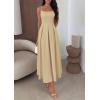 imagePRETTYGARDEN Cocktail Dresses for Women 2026 Spring Elegant Ruffle A Line Long Flowy Summer Formal Wedding Guest Maxi DressLight Khaki