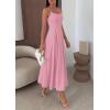 imagePRETTYGARDEN Cocktail Dresses for Women 2026 Spring Elegant Ruffle A Line Long Flowy Summer Formal Wedding Guest Maxi DressPink